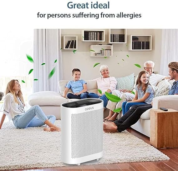 AZEUS True HEPA Air Purifier | for Home Extra Large Room, Office or Commercial Space | Filter Pollen, Smoke, Dust, Pet Dander | Auto Mode | Air Quality Sensor | Night Light